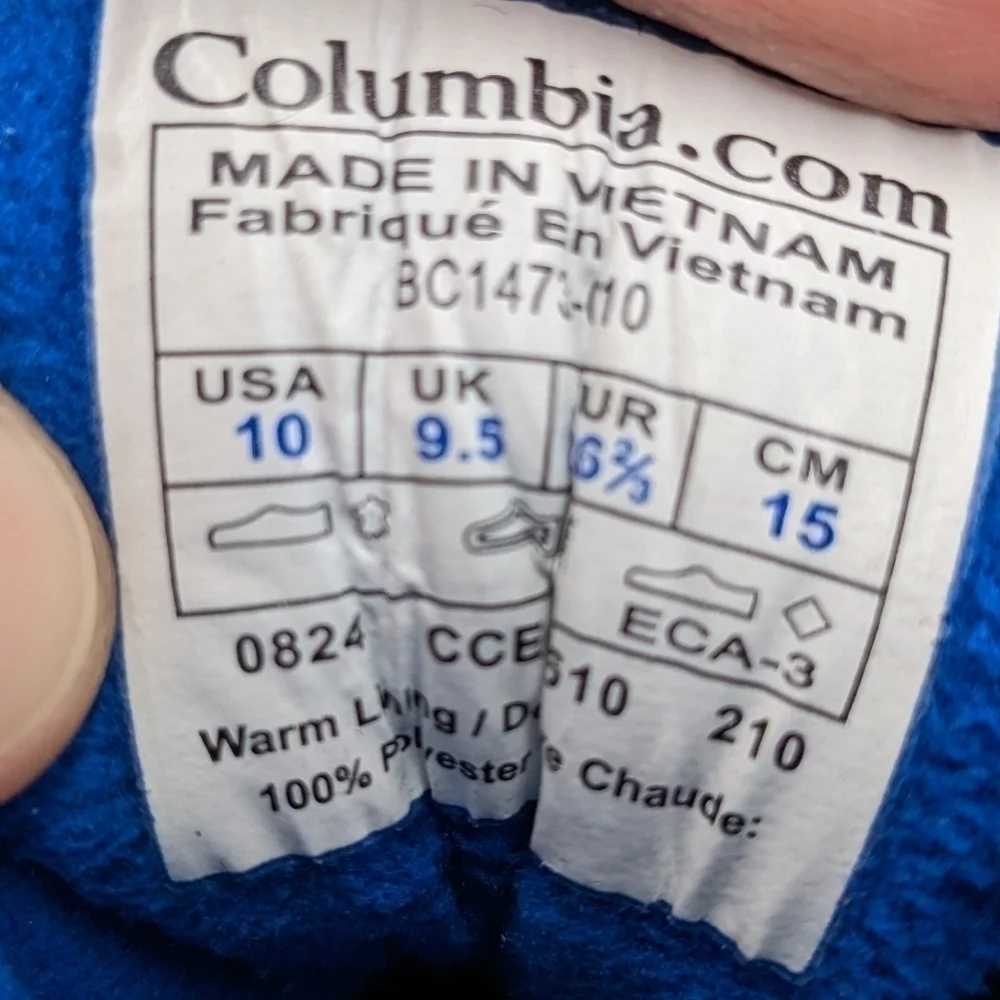 Columbia Lined Winter Boot 10T